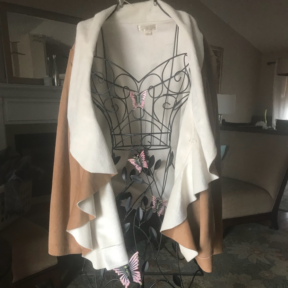 Faux Suede Frill Jacket